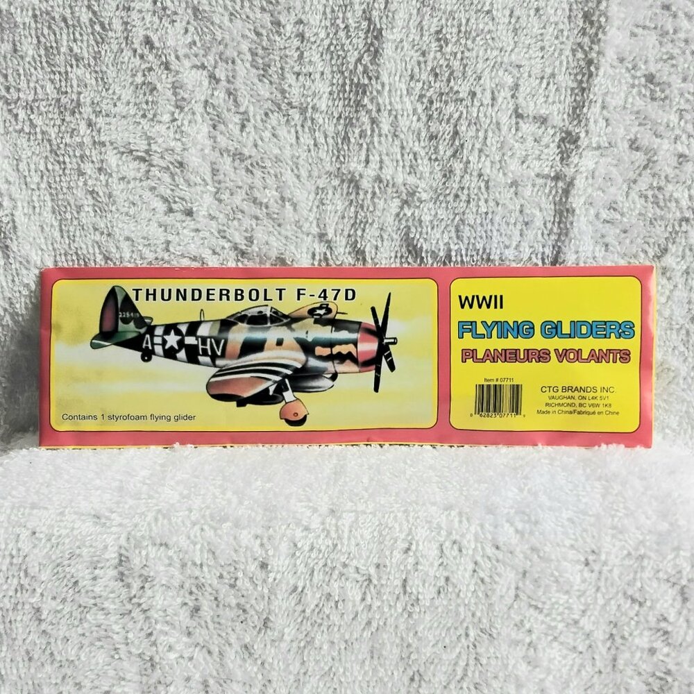 Sealed 5/$20 WWII Flying Thunderbolt F-47 D Glider by CTG Brands Inc.!!